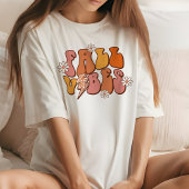 レトロピンクとオレンジの秋ビベスとフローラ トライブレンドTシャツ