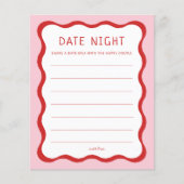 レトロピンクとブライダルシャワーレッドデイトナイトアイディア (正面)