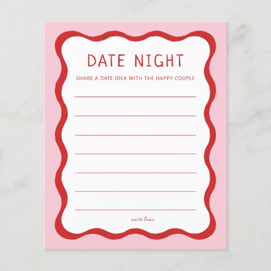 レトロピンクとブライダルシャワーレッドデイトナイトアイディア (正面)