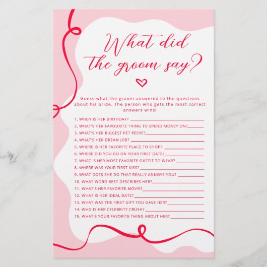 レトロピンクとレッド新郎は何とゲームを言った (正面)