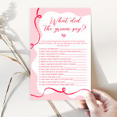 レトロピンクとレッド新郎は何とゲームを言った