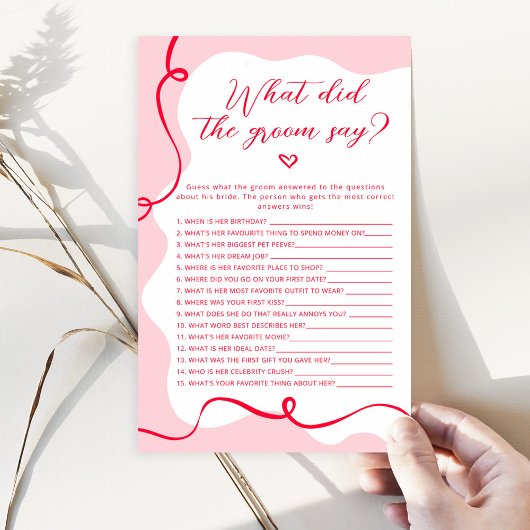 レトロピンクとレッド新郎は何とゲームを言った