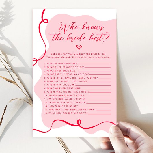 レトロピンクとレッド誰が花嫁ゲームを知っ最高のている