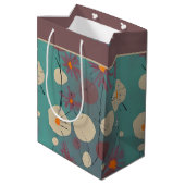 レトロピンクと白の花中抱き枕 ミディアムペーパーバッグ (裏面アングル)