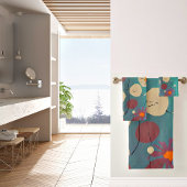 レトロピンクと白の花 バスタオルセット