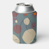 レトロピンクと白の花 缶クーラー (缶裏面)