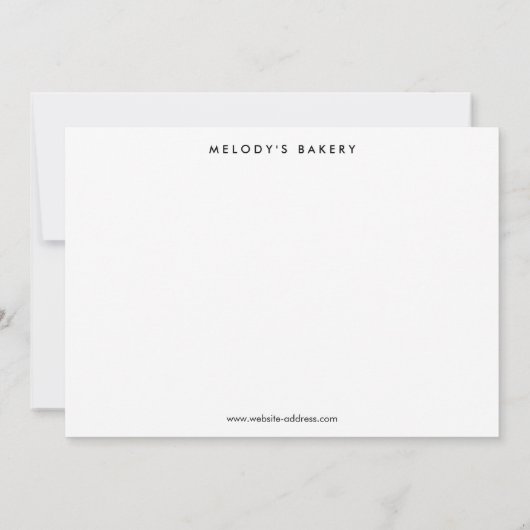 レトロピンクと白ストライプ色ありがとう ノートカード (裏面)