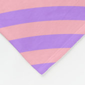 レトロピンクと紫のGroovy線パターン フリースブランケット (角)