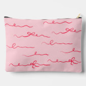 レトロピンクと花嫁の贈り物の波打った母親 アクセサリーポーチ (裏面)