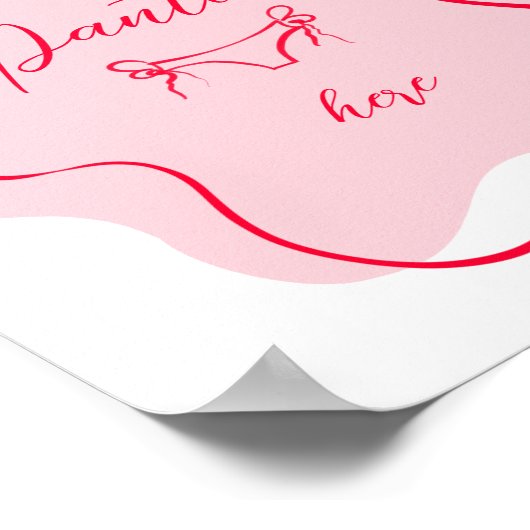 レトロピンクと赤あなたのパンティのバチェロレッテ ポスター (角)