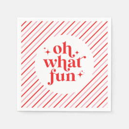 レトロピンクと赤Ohどのようなおもしろい スタンダードカクテルナプキン