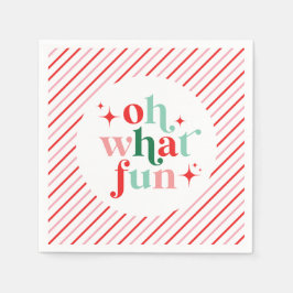 レトロピンクと赤Ohどのようなおもしろい スタンダードカクテルナプキン