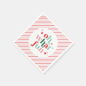 レトロピンクと赤Ohどのようなおもしろい スタンダードカクテルナプキン (角)