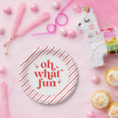 レトロピンクと赤Ohどのようなおもしろい ペーパープレート (パーティー)