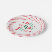 レトロピンクと赤Ohどのようなおもしろい ペーパープレート (アングル)