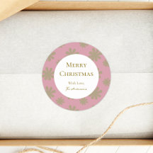 レトロピンクと金ゴールドフローラメリークリスマスパーティー