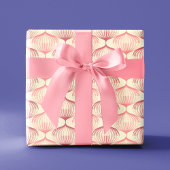 レトロピンクのクリスマスボード装飾 ラッピングペーパー