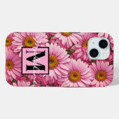 レトロピンクの花柄デイジー Case-Mate iPhoneケース (裏面 (横))