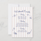 レトロピンクの貝殻とウェディングベルのバチェロレッテ 招待状 (裏面)