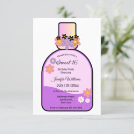 レトロピンクの香りボトルスイート16ミニマル 招待状