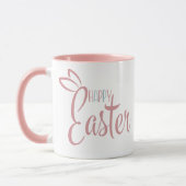 レトロピンクアンドブルーパステルハッピーイースター マグカップ (左)