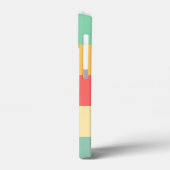 レトロピンクイエローグリーンブルーストライプズ Case-Mate iPhoneケース (裏面 / 左)