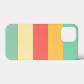 レトロピンクイエローグリーンブルーストライプズ Case-Mate iPhoneケース (裏面 (横))