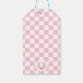 レトロピンクオレンジファーストロデオ1歳 ギフトタグ (裏面)