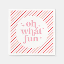 レトロピンクオーエーおもしろい スタンダードカクテルナプキン