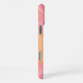 レトロピンクカラーの不定形形状アートパターン iPhoneケース (右側面)