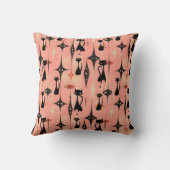 レトロピンクキャッツミッドセンチュリー クッション (裏面)