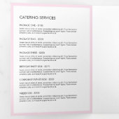 レトロピンクキャンディストライプベーカリーケータリングパンフレット 三つ折りカード (内部最初)