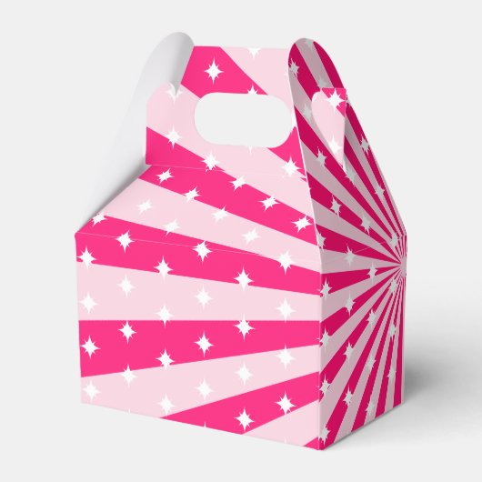 レトロピンククイーンのハート誕生日パーティー写真 フェイバーボックス (裏面サイド)