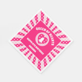 レトロピンククイーンオブハート誕生日 スタンダードランチョンナプキン (角)