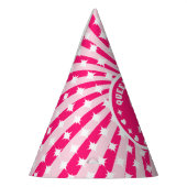 レトロピンククイーンオブハート誕生日 パーティーハット (左)