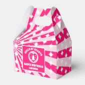レトロピンククイーンズオブハートバースデーパーティー フェイバーボックス (正面サイド)
