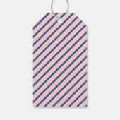 レトロピンククリスマスツリーブルーカーメリークリスマス ギフトタグ (裏面)