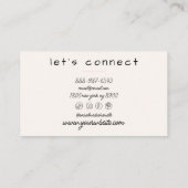 レトロピンククリームウェーストライプブトレンディーボホガーリー 名刺 (裏面)