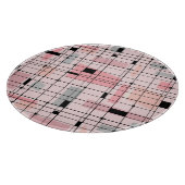 レトロピンクグリッド及びスターバスト切断板 カッティングボード (角)