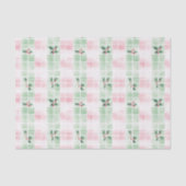 レトロピンクグリーンかわいいクリスマス 薄葉紙 (正面)