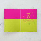 レトロピンクグリーングルービーフローラワオママザーズデー カード (内部)