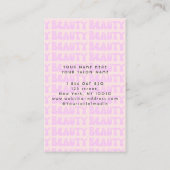 レトロピンクグルービー美しいサロン 名刺 (裏面)