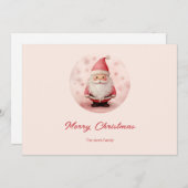 レトロピンクサンタクロース シーズンカード (正面/裏面)