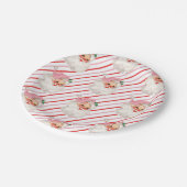 レトロピンクサンタOh何おもしろい ペーパープレート (アングル)