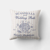 レトロピンクシーシェル&結婚ズベルズバチェロレッテ クッション (裏面)