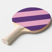 レトロピンクスカイはっきりしたストライプズ 卓球ラケット (正面アングル)