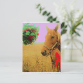 レトロピンクスカイクリスマスホース シーズンポストカード (スタンド正面)