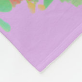 レトロピンクスカイクリスマスホース フリースブランケット (角)