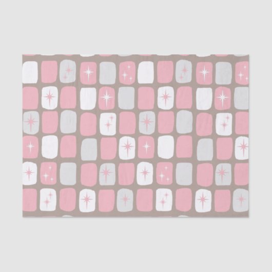 レトロピンクスターバストティッシュペーパー 薄葉紙 (正面)