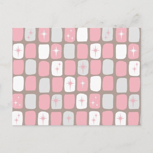 レトロピンクスターバスト葉書 ポストカード (正面)